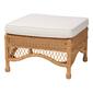 bali & pari Brooklyn Bohemian Honey Rattan Ottoman Stool - image 1
