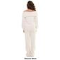 Juniors Pink Rose Prairie 2pc. Boucle Sweater &amp; Lounge Pants Set - image 2