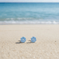 Saffron 0.5ctw. Light Blue Moissanite Diamond Stud Earrings - image 4