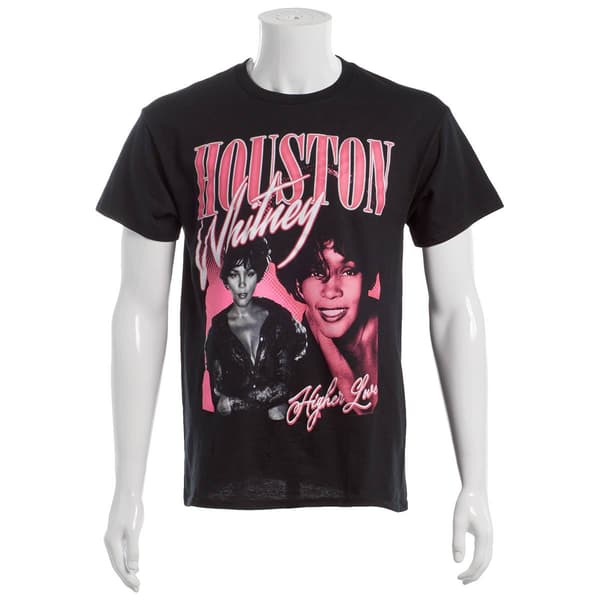 Young Mens Whitney Houston Higher Short Sleeve Graphic Tee - image 