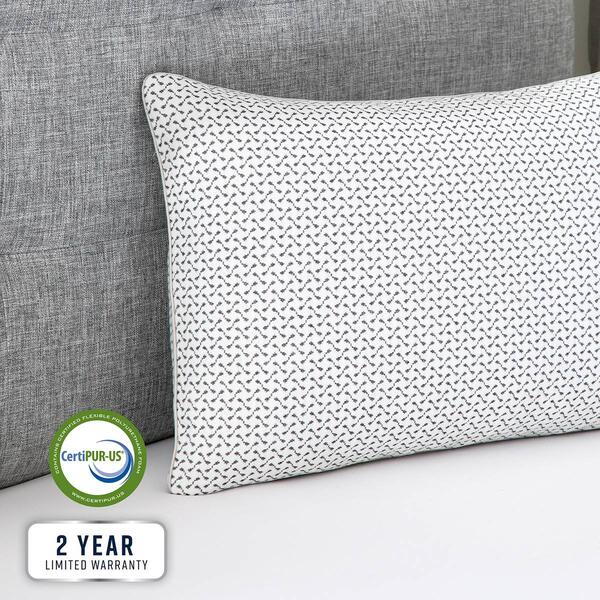 Bodipedic&#8482; Memory Foam Pillow w/ Charcoal Infused Cover