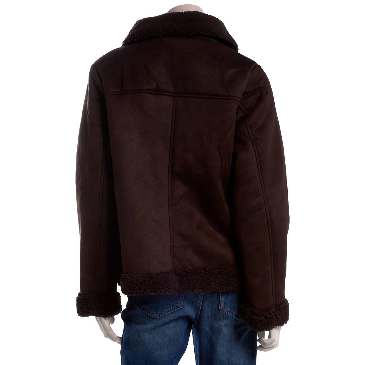 Juniors Snobbish Blyss Suede Sherpa Jacket