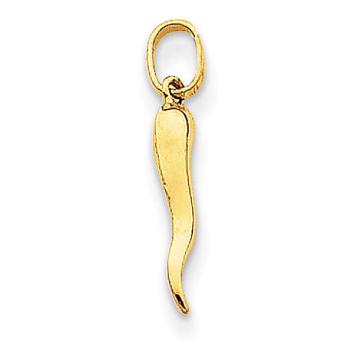Gold Classics(tm) Yellow Gold Italian Horn Charm - image 
