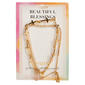 Beautiful Blessings Gold-Tone Cross & Mini Pearl Bracelet Set - image 1