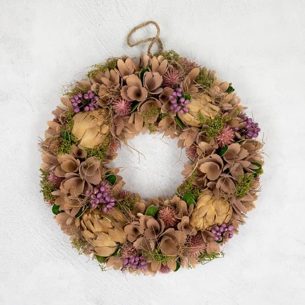 Northlight Seasonal Wooden Floral & Preserved Artichoke Wreath