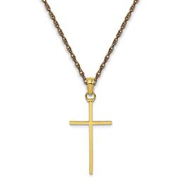 Gold Classics(tm) 10kt. Yellow Gold Cross Charm Necklace
