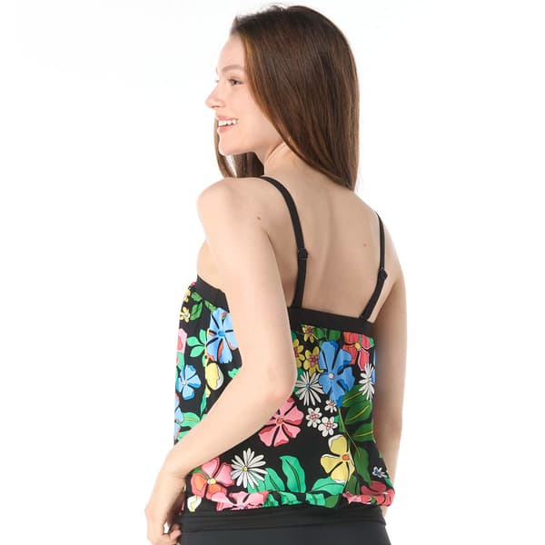 Womens Beach House Darcy Blouson Side Tie Tankini Swim Top