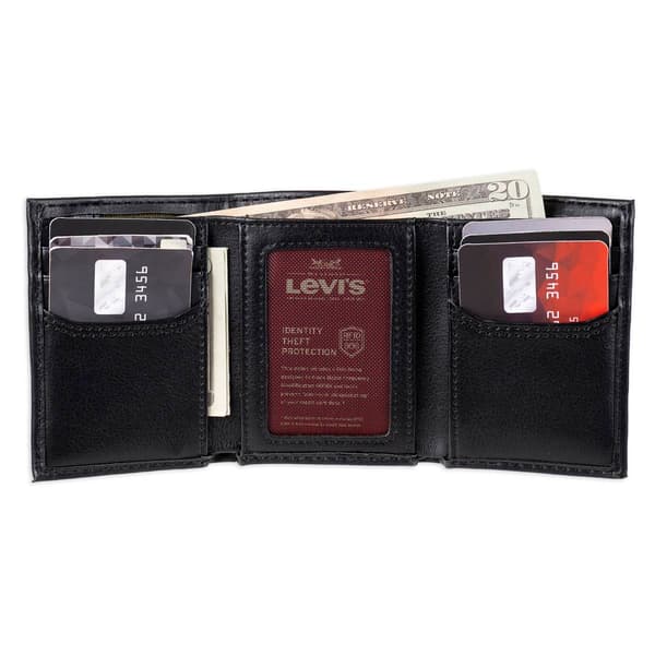 Mens Levi&#8217;s&#174; RFID Trifold Wallet with Interior Zipper