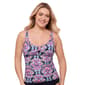 Womens America Beach Medallion Tankini Swim Top - image 1