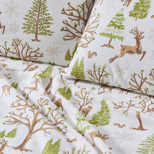 Freshfolds Cotton Flannel New Enchanted Woods 4pc. Sheet Set