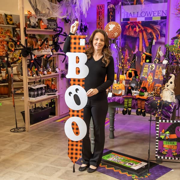 Evergreen BOO Halloween Door Banner