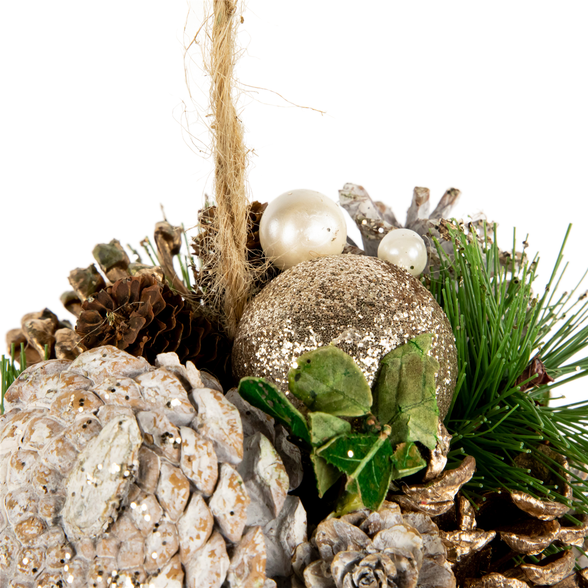 Northlight Pine Needle & Pinecones Christmas Ball Ornament
