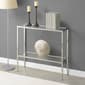 Convenience Concepts Nadia Glass Chrome Entryway Hall Table - image 2