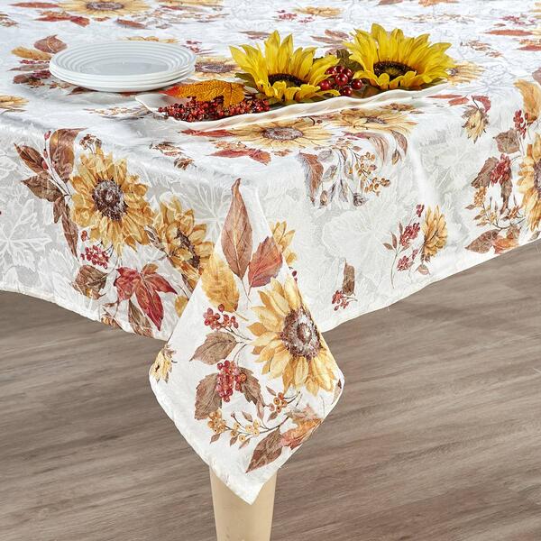 Sunflower Harvest Jacquard Tablecloth - image 