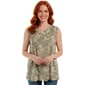 Petite Napa Valley Sleeveless Leaf Vine Pleat Jacquard Blouse - image 1