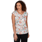 Womens Emaline Key Items Cap Sleeve Tropical Postcard Tee - image 1