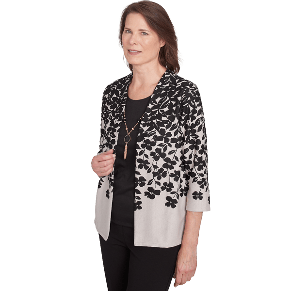 Womens Alfred Dunner Romancing The Stone Two In One Blouse
