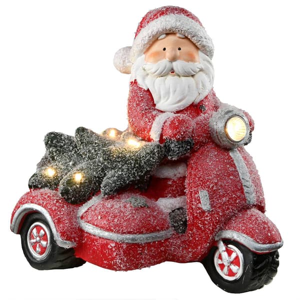 National Tree 14in. Lighted Santa On Scooter - image 