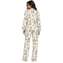Womens Sabrina Soto Long Sleeve Paris Dogs Pajama Set