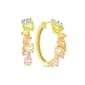 Forever New 18kt. Gold Plated Pear Shaped CZ Hoop Earrings - image 1