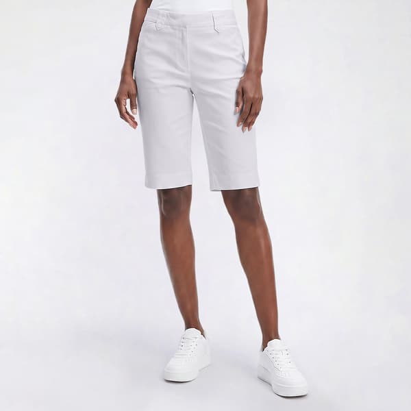 Petite Napa Valley Solid Button Loop Bermuda Shorts