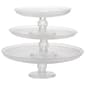 Circle Glass Treasure 3 Tier Diamond Cut Cake Plates - image 1
