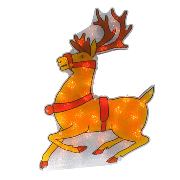 Northlight Seasonal Shimmering Reindeer Window Silhouette - image 