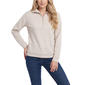 Womens NY Collection Long Sleeve Tipped Zip Front Pullover - image 1
