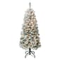 National Tree 4.5ft Acacia Medium Flocked Tree w/ 100 Clear Light - image 1