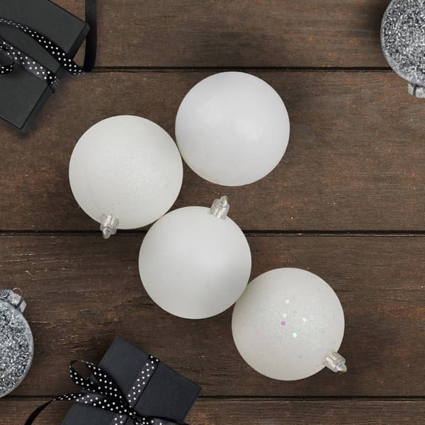 Northlight Seasonal 60ct Winter White Shatterproof Ornaments