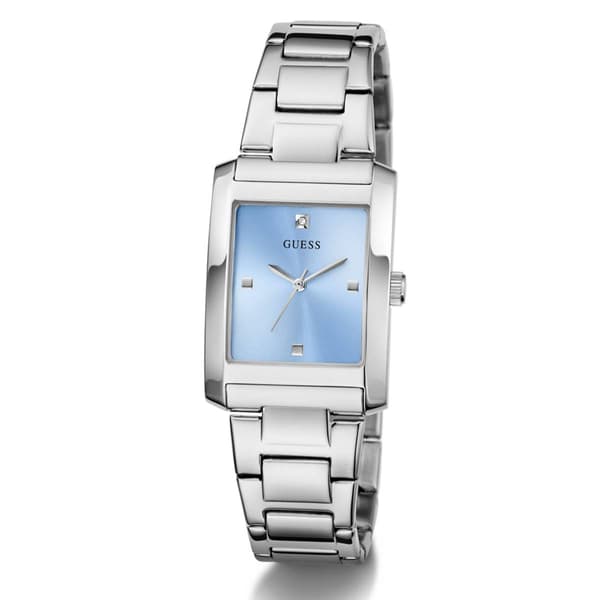 Womens Guess Watches® Rectangular Silver Analog Watch - GW0876L1