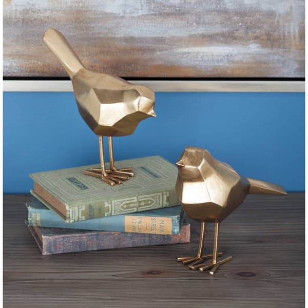 Set of 2 9th & Pike&#174; Modern Gold Bird Figurines Table D&#233;cor