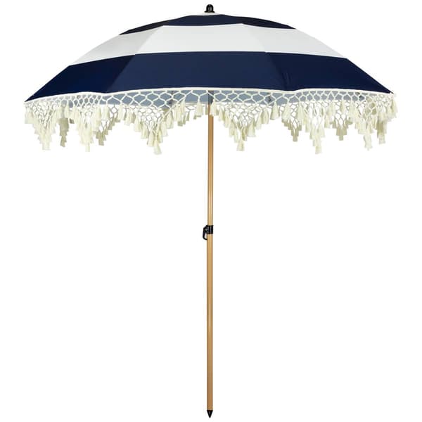Northlight Seasonal 6.5ft. Large Stripes Tilting Market Umbrella - image 