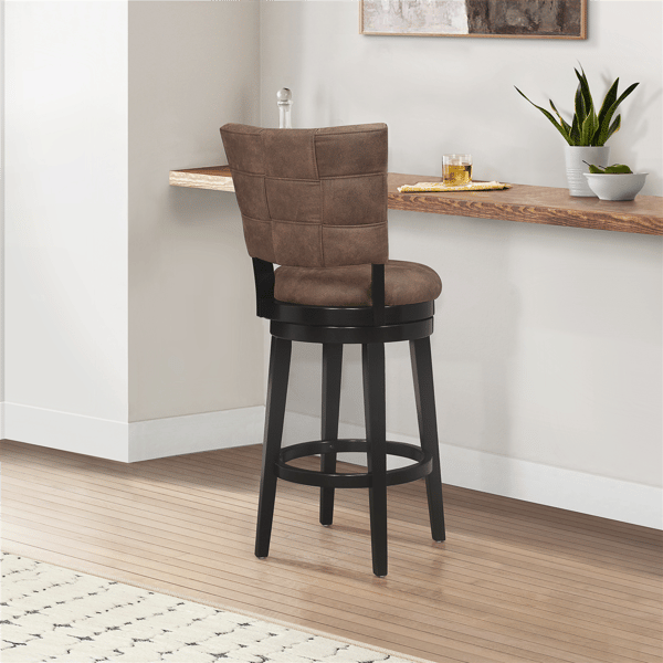 HH2 Home Kaede Wood Bar Height Swivel Stool