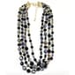 Ashley Cooper(tm) 3 Row Black Beaded Layered Necklace - image 1