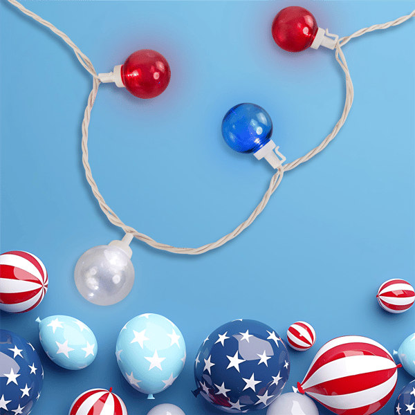 Northlight 11ft. Patriotic LED G40 Christmas Lights