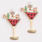 Christmas Martini Drop Earrings - image 1