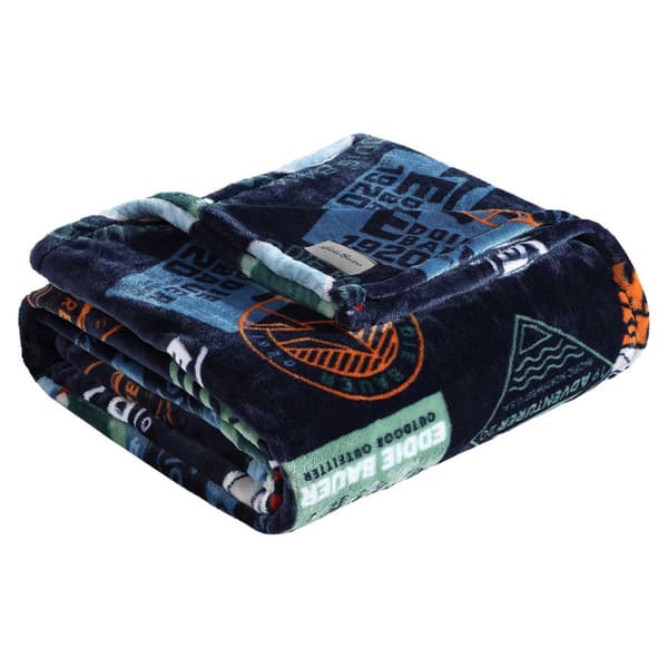 Eddie Bauer Stamps Ultra Soft Plush-Fleece Blanket