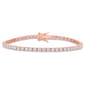 Sterling Silver 18kt. Rose Gold Dew Moissanite Bracelet - image 1