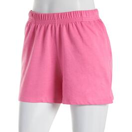 Juniors Eye Candy Cotton Poly Fleece Shorts w/Side Slits-Black