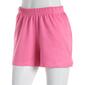 Juniors Eye Candy Cotton Poly Fleece Shorts w/Side Slits-Black - image 1