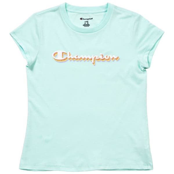 Girls (7-16) Champion(R) Multicolor Logo Graphic Tee - image 