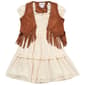 Girls (4-6x) Rare Editions Suede Fringe Vest & Short Sleeve Dress - image 1