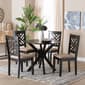Baxton Studio Norah Dark Brown Finished Wood 5pc. Dining Set - image 2