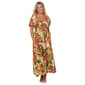 Petite MSK Short Sleeve Leaf Smock Bust Midi Dress - image 1