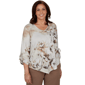 Plus Size Alfred Dunner Regent Street Tie Sleeve Floral Blouse - image 1