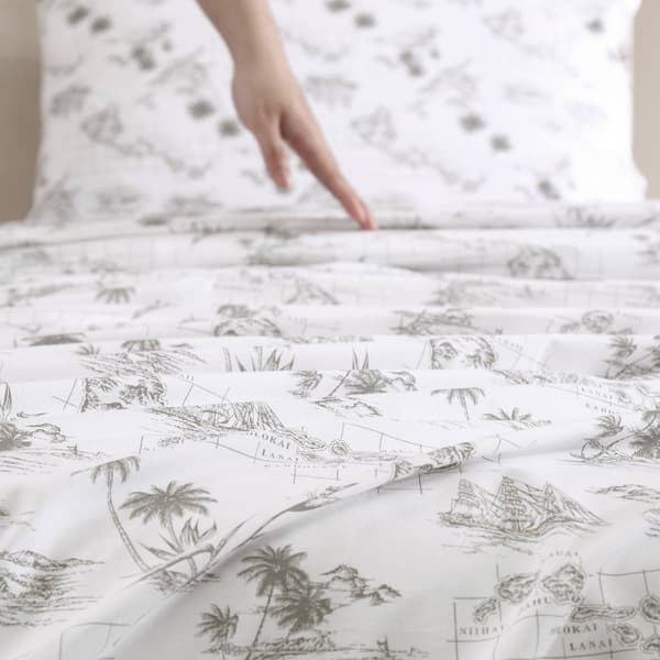 Tommy Bahama Vintage Map 200TC 4pc. Cotton Percale Sheet Set