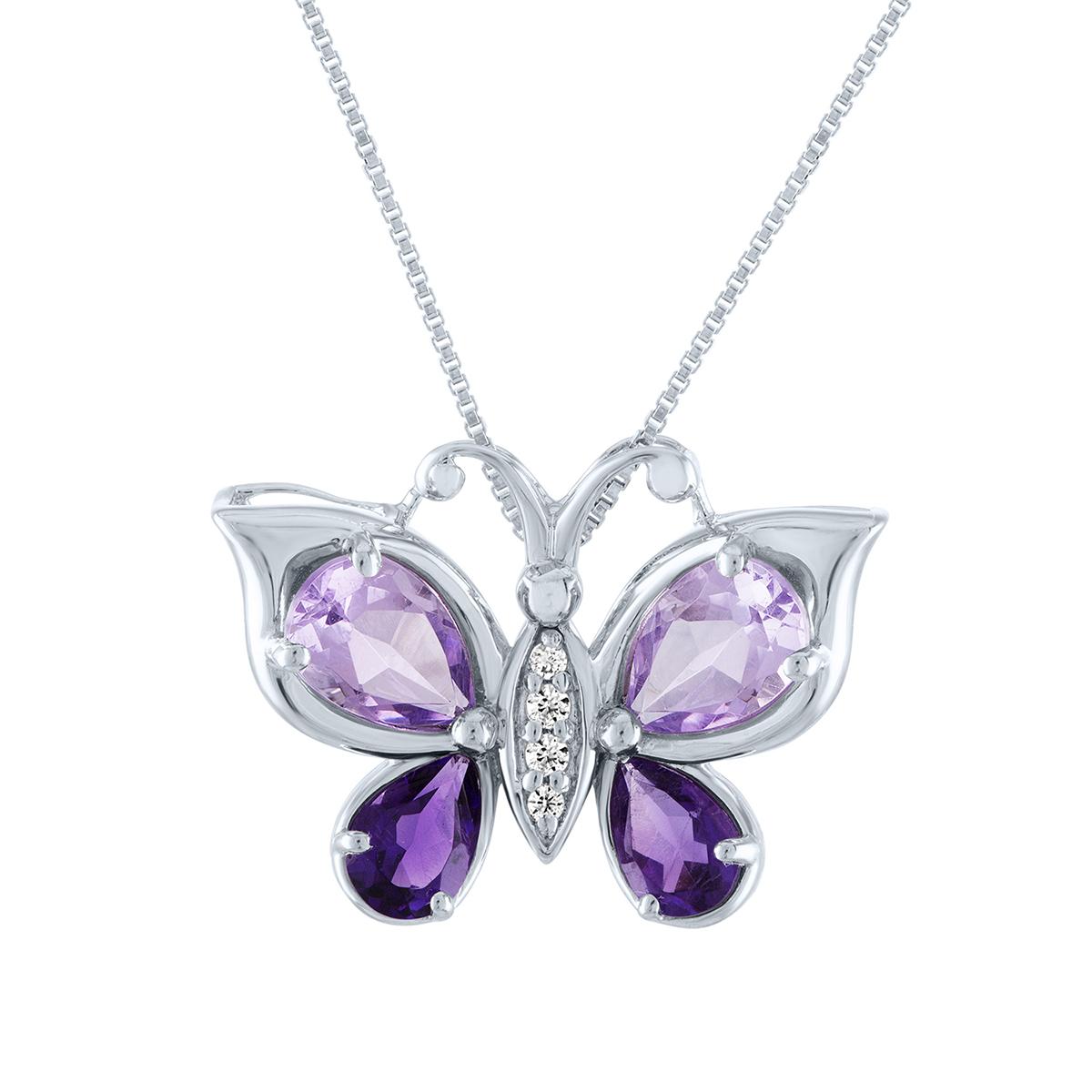 Gemstone Classics™ Sterling Silver Butterfly Pendant