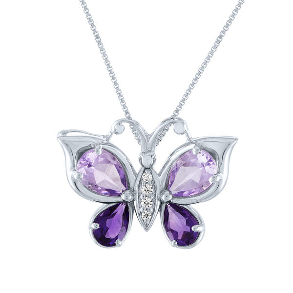 Gemstone Classics&#40;tm&#41; Sterling Silver Butterfly Pendant - image 
