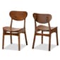 Baxton Studio Katya Walnut Brown Wood 2-pc. Dining Chair Set - image 1